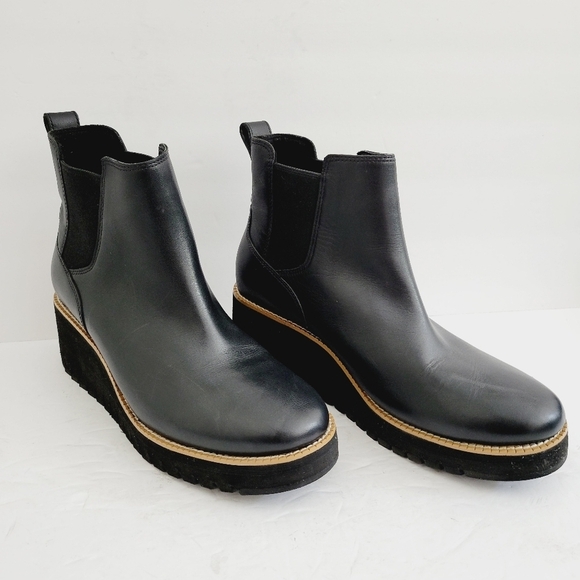 New COLE HAAN ZeroGrand City Wedge Ankle Boots Waterproof, Size 8,5 - Picture 1 of 8